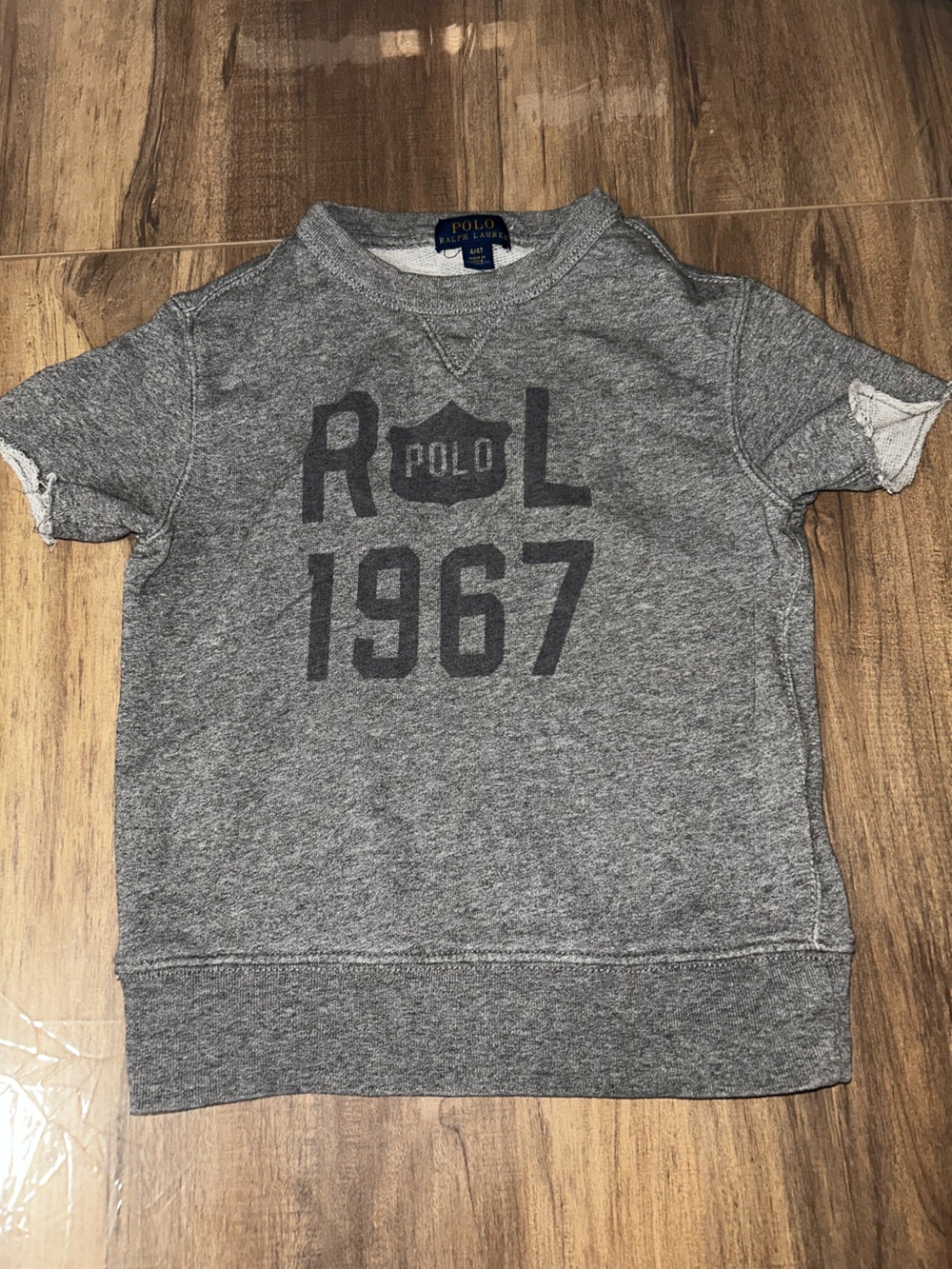 Polo by Ralph Lauren Gray Short Sleeve Sweatshirt Tee